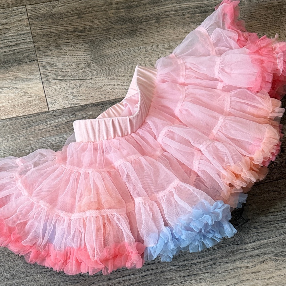 Pink and Blue Tulle Skirt